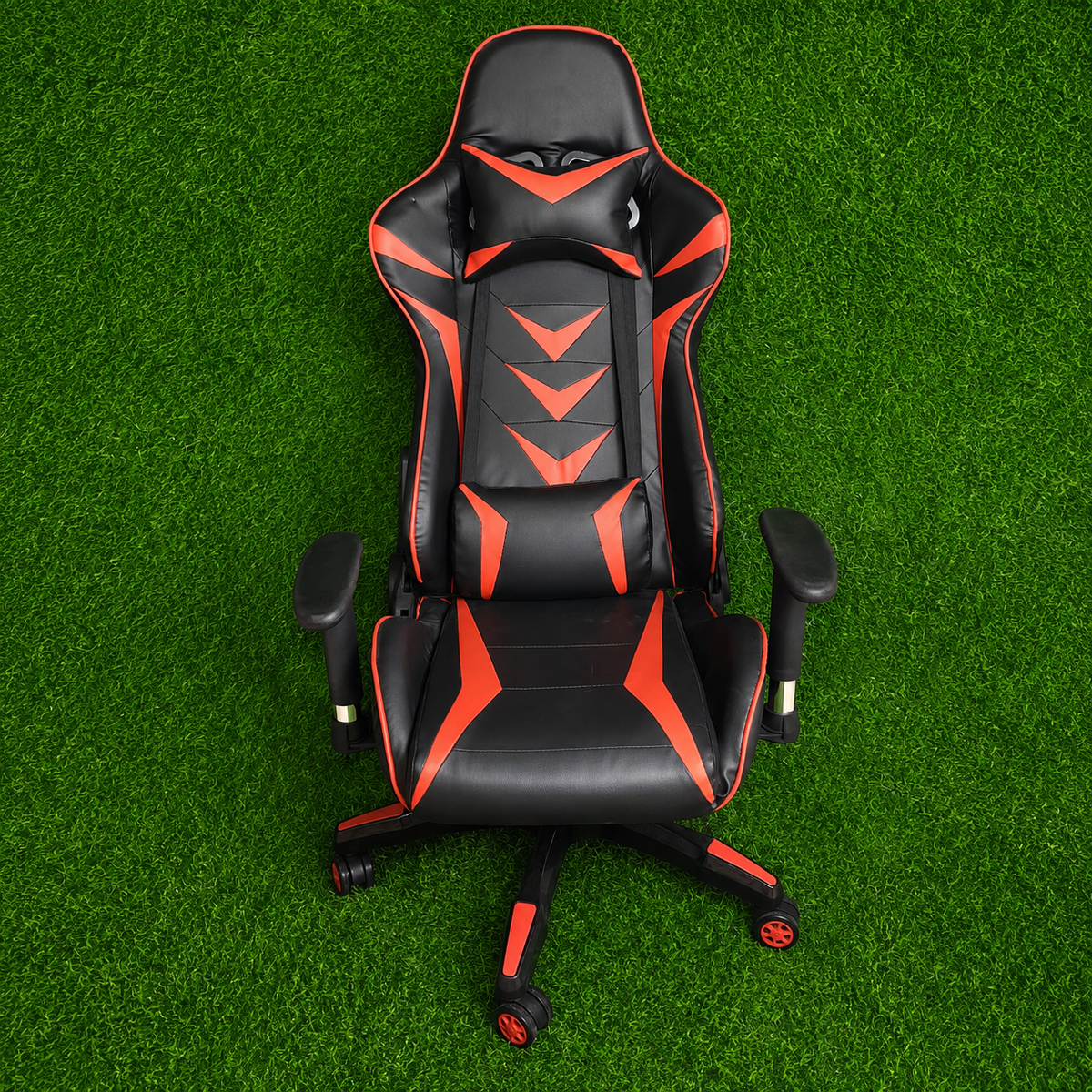 Silla Gamer Ergonómica 100% Reclinable – Sillón De Cuero PU Con Soporte Lumbar, Cervical Y Altura Ajustable