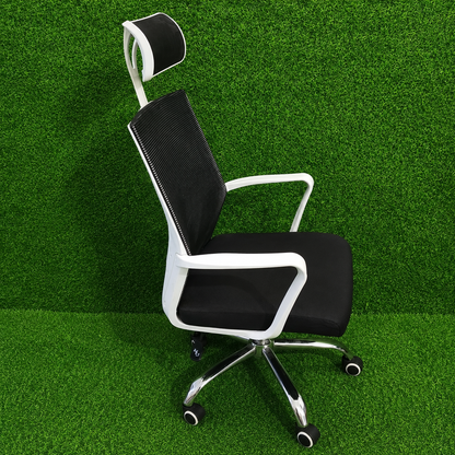 Silla De Oficina Ejecutiva Reclinable Zack – Respaldo Mesh Con Apoyacabezas Y Apoyo Lumbar