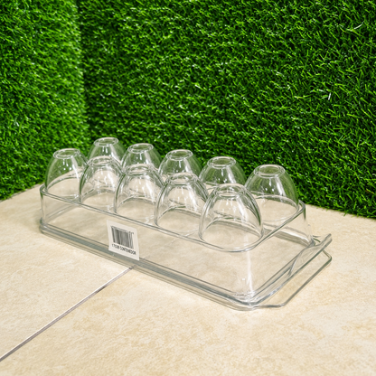 Organizador Contenedor De 12 Huevos Con Tapa – Transparente Apilable Y Sin BPA Para Refrigerador