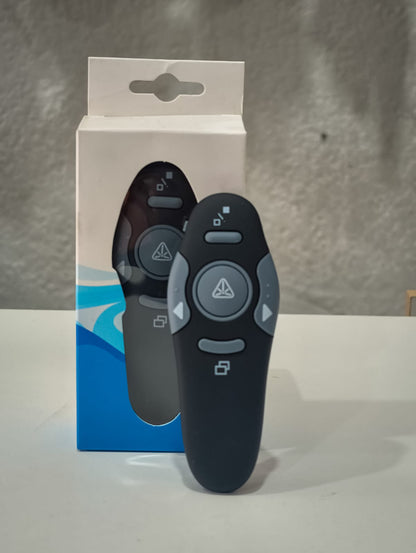 Puntero Láser Presentador de Diapositivas USB – Control Remoto Inalámbrico 2.4GHz para PowerPoint, Word y Navegadores Web