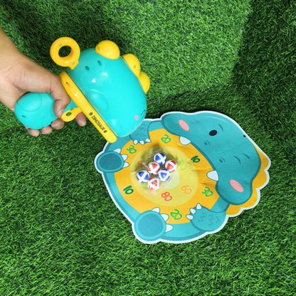 Pistola Lanzapelotas Dinosaurio Con Tablero Y 6 Pelotas – Juego De Puntería Para Niños De 3 A 11 Años