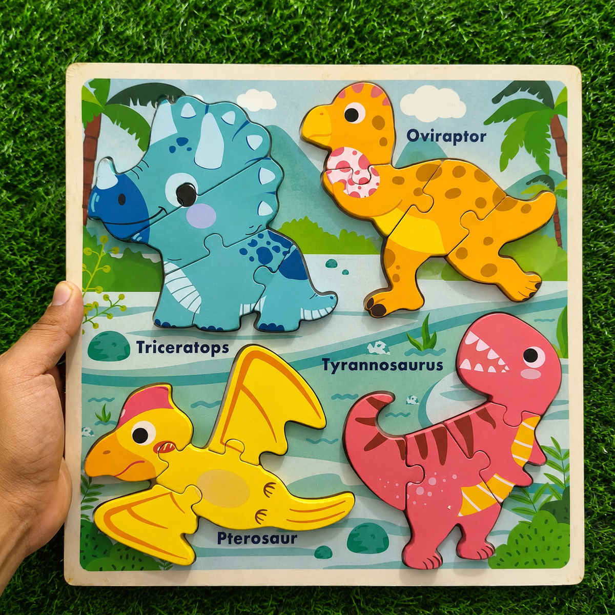 Rompecabezas De Madera 3D Con Figuras Gruesas – Juguete Educativo Infantil Para Niños De 3 A 5 Años