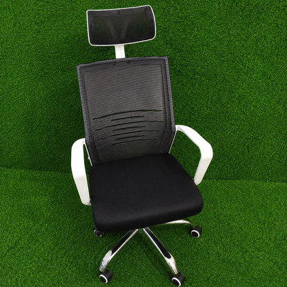 Silla De Oficina Ejecutiva Reclinable Zack – Respaldo Mesh Con Apoyacabezas Y Apoyo Lumbar