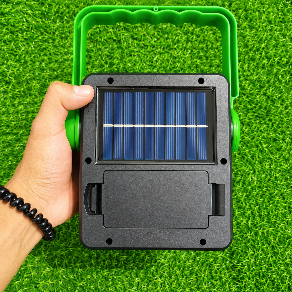 Lámpara Reflector LED Solar Recargable Con Power Bank – 5 Modos De Luz Y Soporte Ajustable Para Camping Y Trabajo