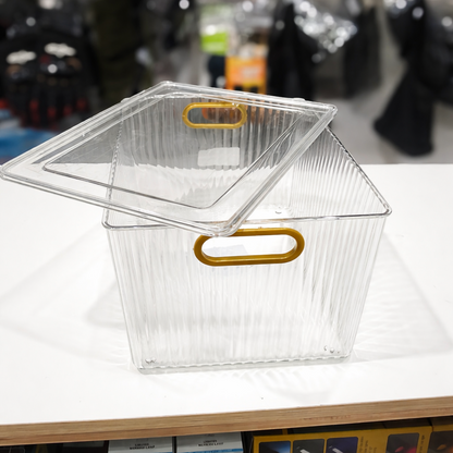 Contenedor Acrílico Transparente Para Cocina – Organizador De Refrigerador Y Despensa Con Asas Laterales