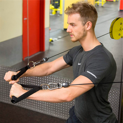 Acople Manijas Para Poleas De Gimnasio – Agarre Antideslizante Con Correa Resistente Para Jalones, Polea Alta Y Entrenamiento De Fuerza