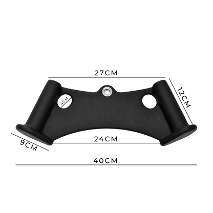 Acople de Remo Angosto para Polea – Mango Antideslizante de Acero Reforzado para Espalda y Bíceps