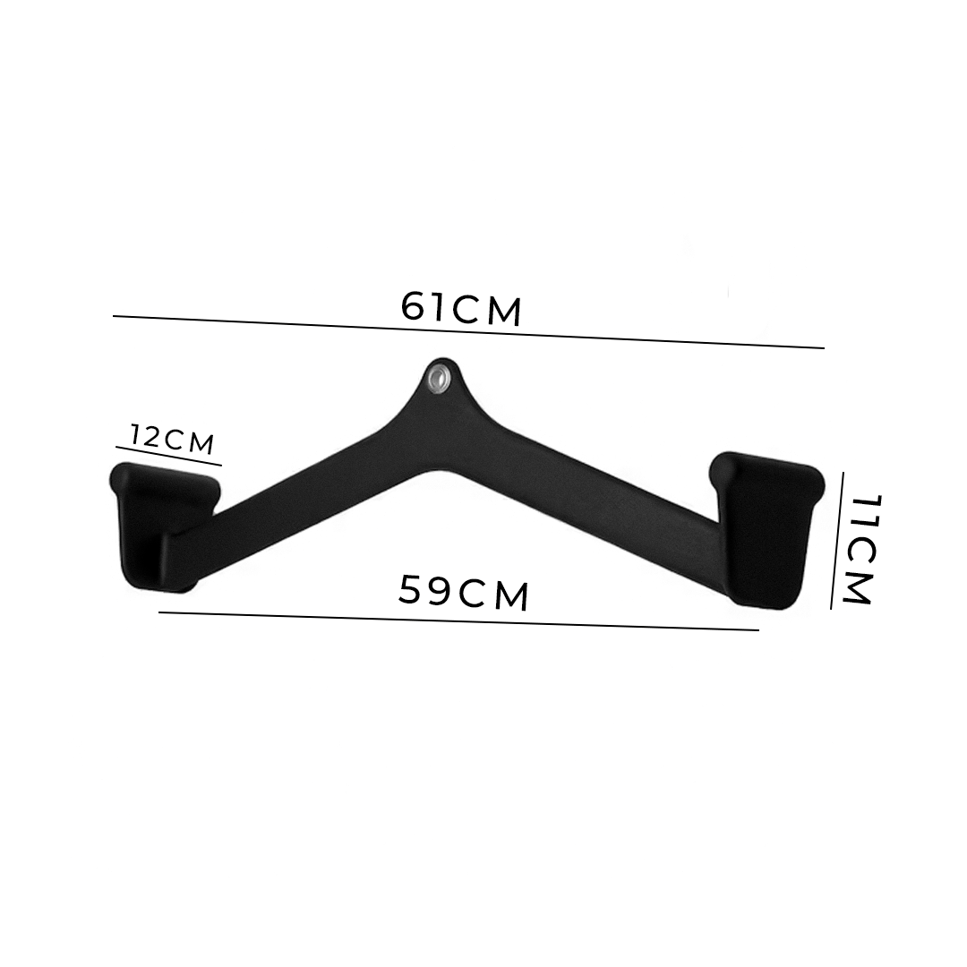 Acople de Tracción Abierta para Polea – Mango Ergonómico Largo en V para Espalda y Tracción Alta