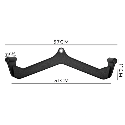 Acople de Tracción Ancha para Polea – Mango Ergonómico en V para Espalda y Hombros