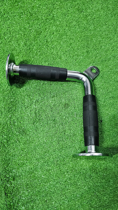 Acople En V Para Polea 30 Cm – Agarre Cromado De Gimnasio Con Empuñadura Antideslizante