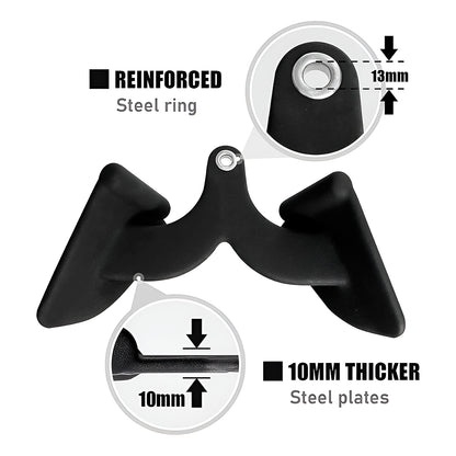 Acople Unilateral Ergonómico En A Para Jalones y Cruces – Agarre Antideslizante Para Máquinas De Polea en Gimnasio