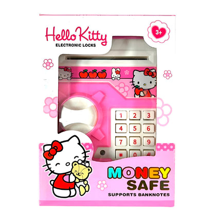 Alcancía Caja Fuerte Electrónica Con Contraseña Hello Kitty