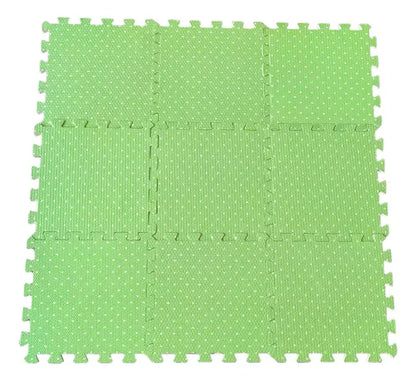 Alfombra Tatami Infantil 90 x 90cm Goma EVA Rompecabezas – Piso Armable Verde Antideslizante Para Bebés Y Niños