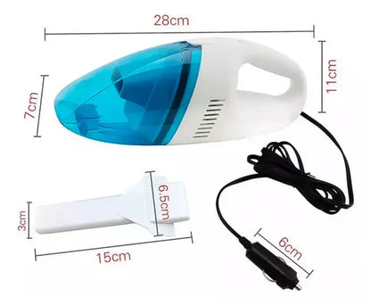 Aspiradora Portátil Para Auto – Mini Aspiradora De Mano 12V Con Boquilla Delgada y Cable Largo Para Limpieza Interior