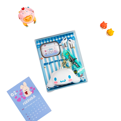 Audífonos Bluetooth Con Estuche De Personajes – Incluye Monedero Y Correa, Diseño Kawaii