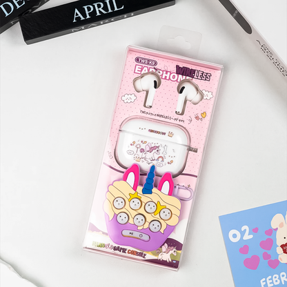 Audífonos Bluetooth De Dibujos Animados Con Pop It Sensorial – Diseño Divertido Y Funcional Para Niños