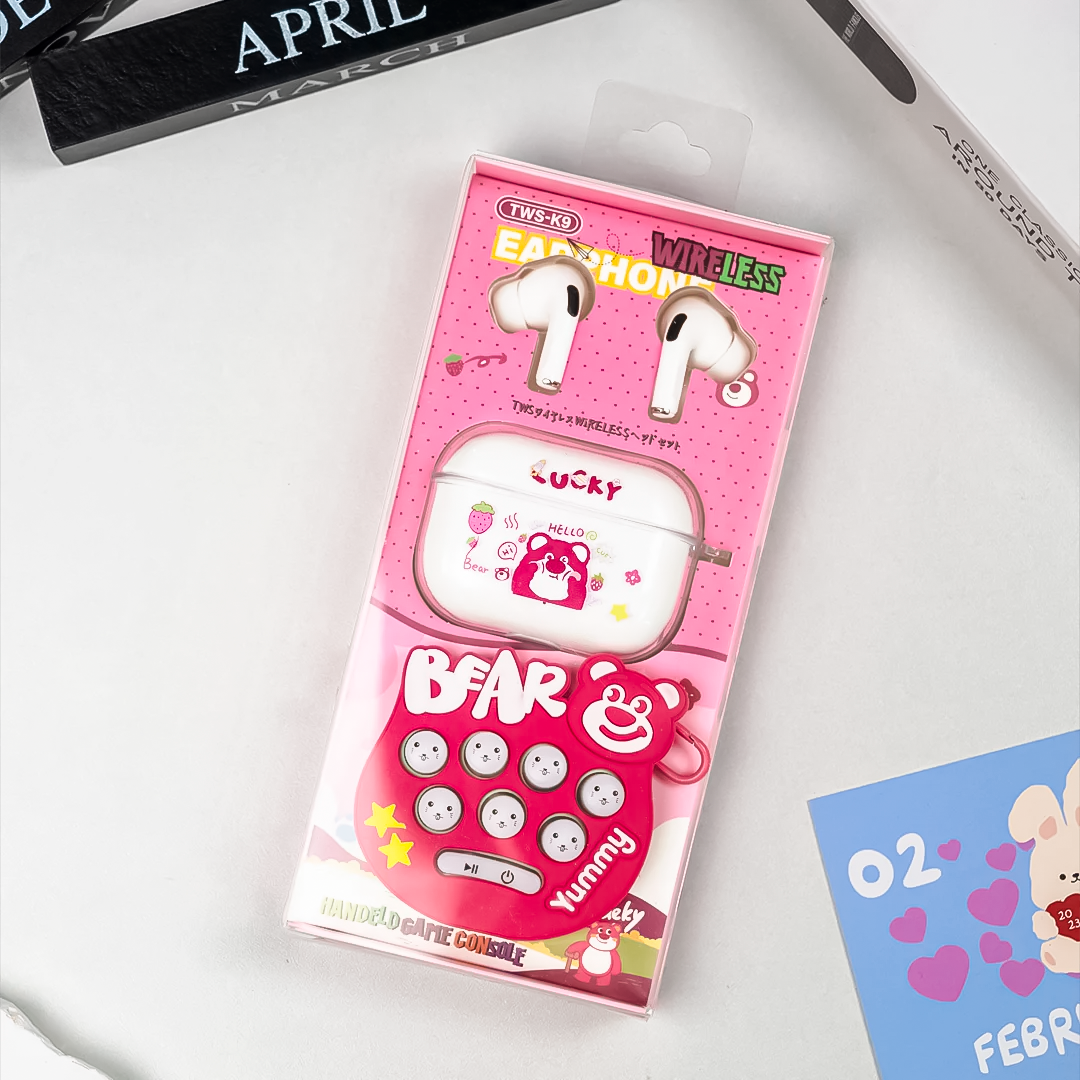 Audífonos Bluetooth De Dibujos Animados Con Pop It Sensorial – Diseño Divertido Y Funcional Para Niños