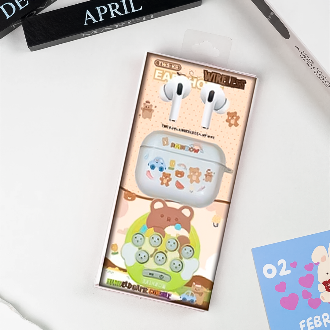 Audífonos Bluetooth De Dibujos Animados Con Pop It Sensorial – Diseño Divertido Y Funcional Para Niños