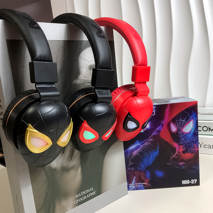 Audífonos Bluetooth Spider-Man NM27 Gaming RGB – Diseño Infantil Con Luces LED Y Sonido Estéreo