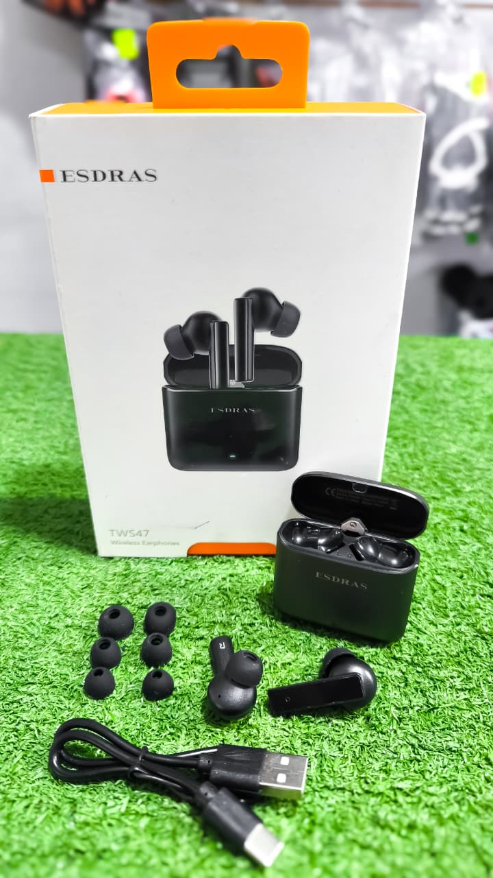 Audífonos Bluetooth Esdras TWS47 – Cancelación De Ruido Y Estuche Con Pantalla LED