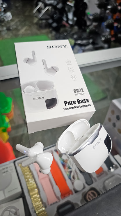 Audífonos Bluetooth Sony CV22 – Con Estuche De Carga Y Pantalla LED