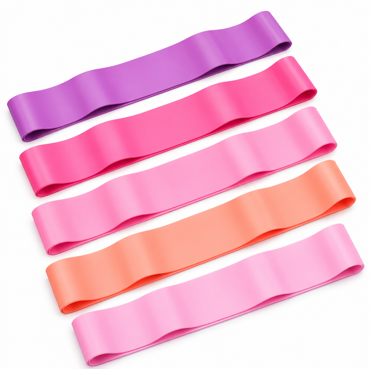 Set 5 Bandas Elásticas Cerradas De Resistencia – Mini Bands Para Glúteos, Piernas, Pilates Y Movilidad