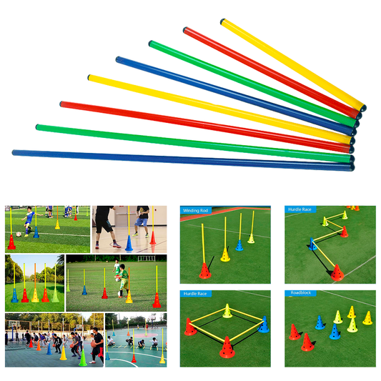 Bastón De Entrenamiento Deportivo 100cm Y 150cm – Para Agilidad, Coordinación Y Circuitos Con Conos O Base