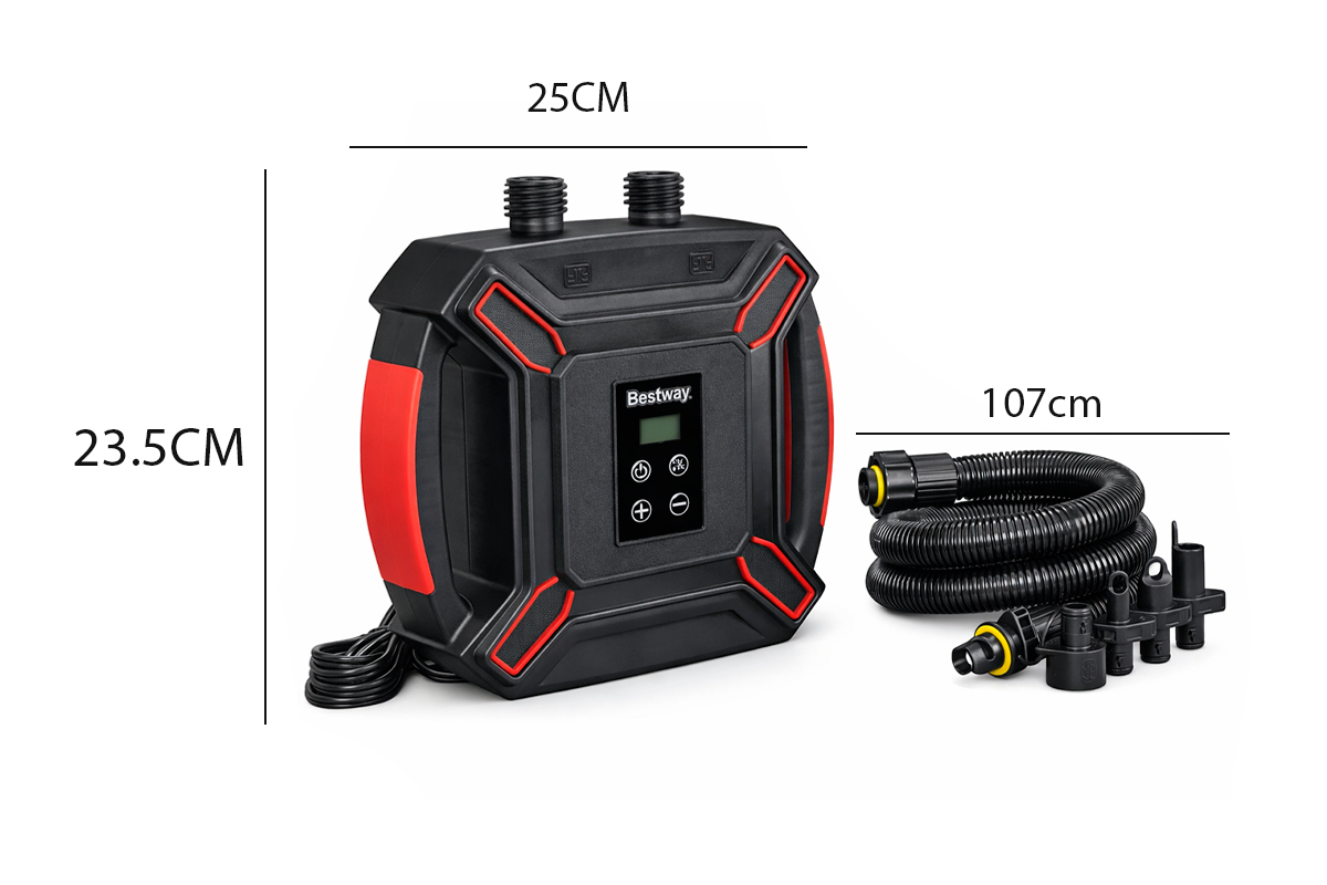 Bomba De Aire Eléctrica Para Inflar – Compresor Portable Con Válvulas Múltiples Para Bici, Auto, Balones Y Coches