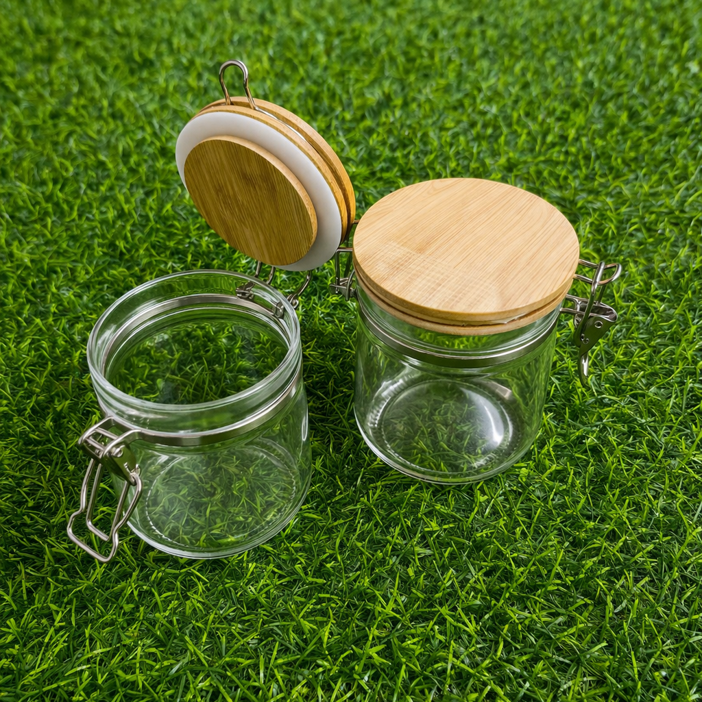 Contenedor De Vidrio Con Tapas Herméticas – Almacenamiento De Cocina Seguro Y Decorativo