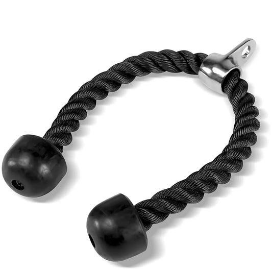Cuerda Cabo Para Tríceps 70 Cm Para Polea De Gimnasio - Agarre De Nylon Y Tope Antideslizante
