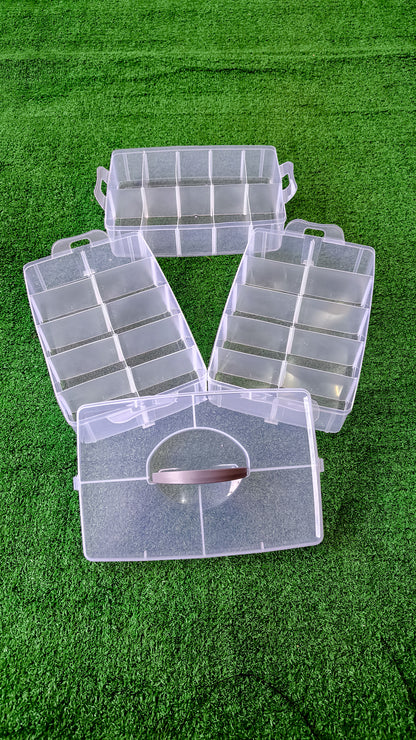 Caja Organizadora De Plástico Con 3 Niveles Y 30 Compartimentos Ajustables – Apilable, Portátil Y Multifuncional