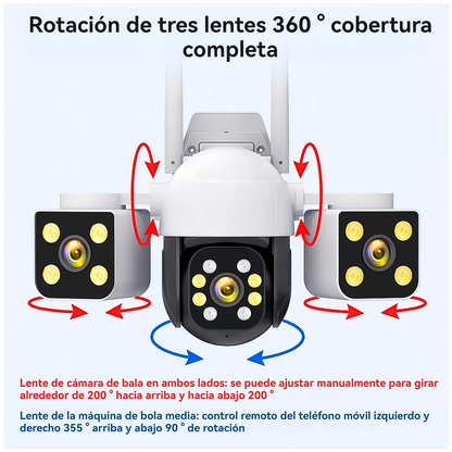 Cámara De Seguridad 3MP Wifi Para Exterior – Impermeable, Visión Nocturna Y Audio Bidireccional