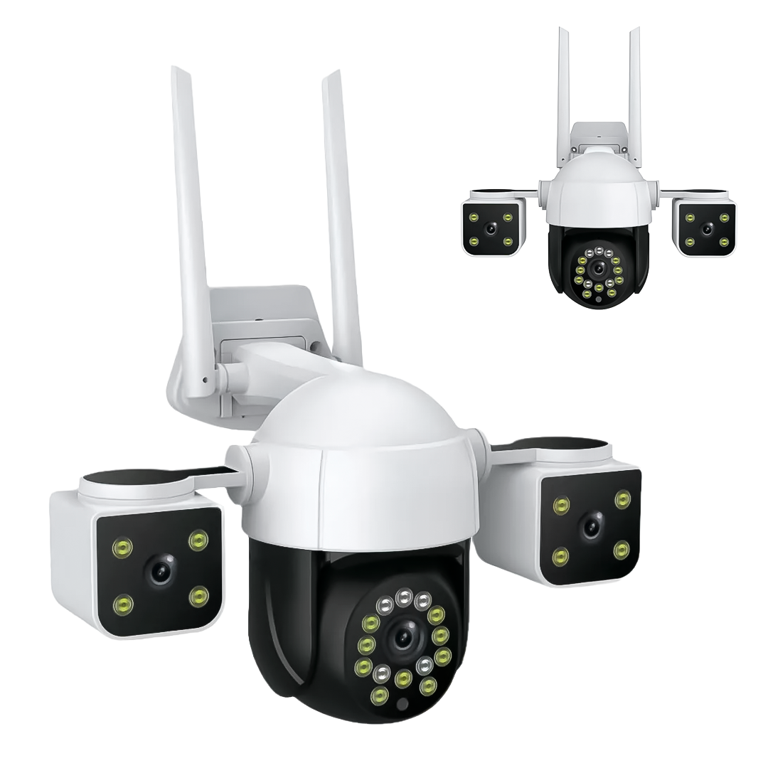 Cámara De Seguridad 3MP Wifi Para Exterior – Impermeable, Visión Nocturna Y Audio Bidireccional