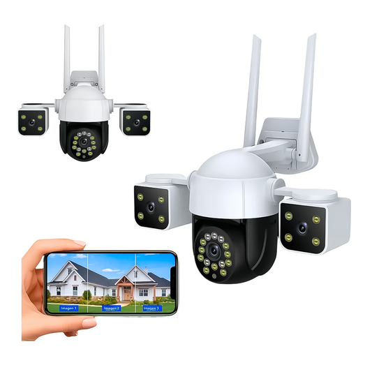 Cámara De Seguridad 3MP Wifi Para Exterior – Impermeable, Visión Nocturna Y Audio Bidireccional