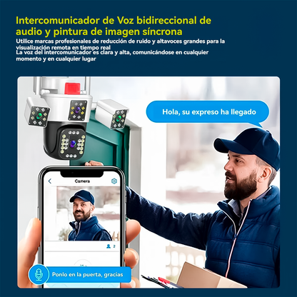 Cámara De Seguridad 3MP Wifi Para Exterior – Impermeable, Visión Nocturna Y Audio Bidireccional