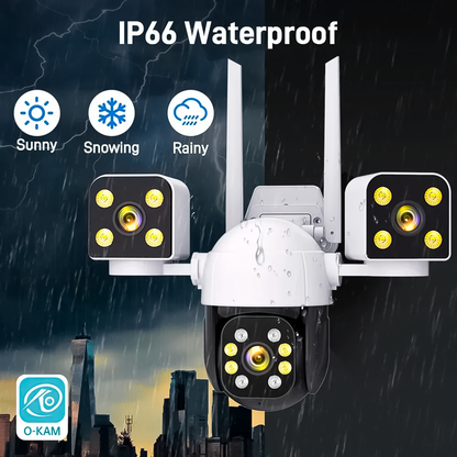 Cámara De Seguridad 3MP Wifi Para Exterior – Impermeable, Visión Nocturna Y Audio Bidireccional