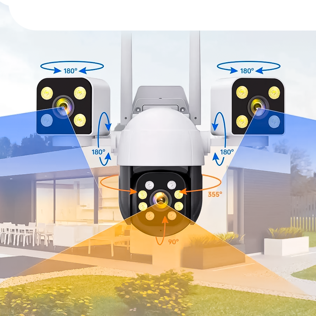 Cámara De Seguridad 3MP Wifi Para Exterior – Impermeable, Visión Nocturna Y Audio Bidireccional