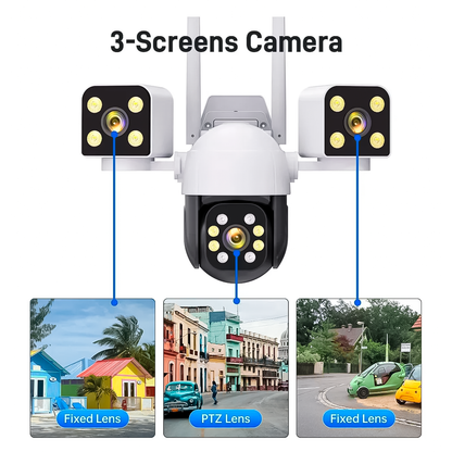 Cámara De Seguridad 3MP Wifi Para Exterior – Impermeable, Visión Nocturna Y Audio Bidireccional