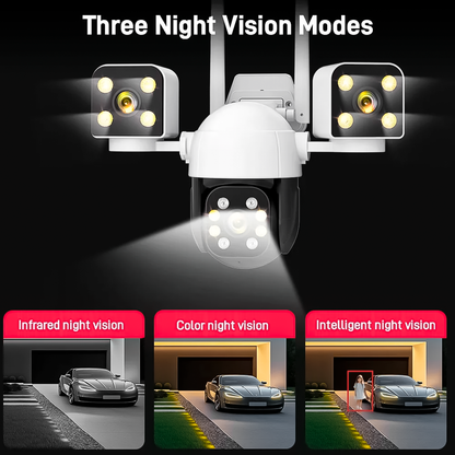 Cámara De Seguridad 3MP Wifi Para Exterior – Impermeable, Visión Nocturna Y Audio Bidireccional