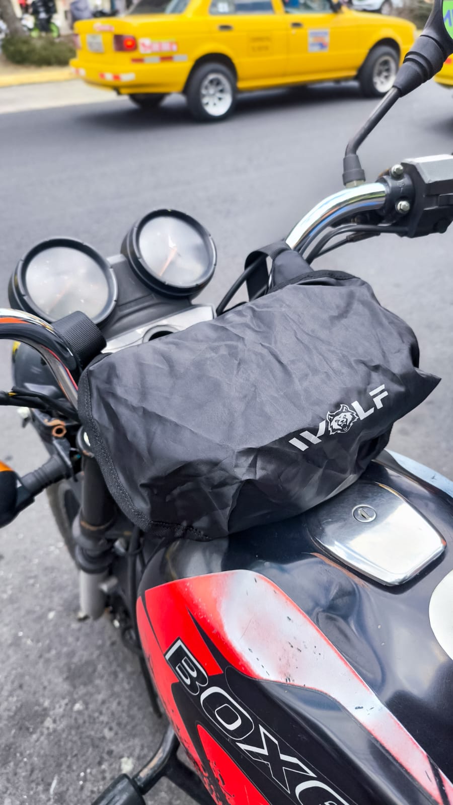 Canguro Para Moto WOLF Impermeable Con Pantalla Para Teléfono – Soporte Frontal Multifuncional