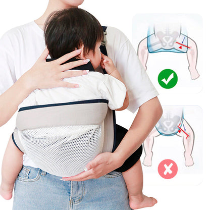 Canguro Portabebés Ergonómico Transpirable Con Arnés Ajustable Para Mamá Y Papá