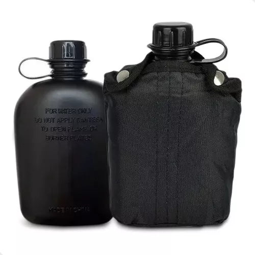 Cantimplora Militar Portátil Plastico + Estuche 1000ml