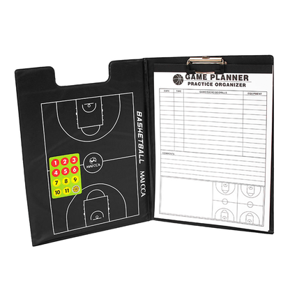 Carpeta Táctica Portapapeles Para Entrenadores – Diseño De Fútbol O Baloncesto Con Tablero, Planner Y Bolígrafo