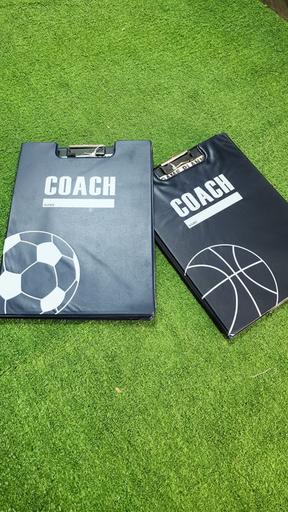 Carpeta Táctica Portapapeles Para Entrenadores – Diseño De Fútbol O Baloncesto Con Tablero, Planner Y Bolígrafo