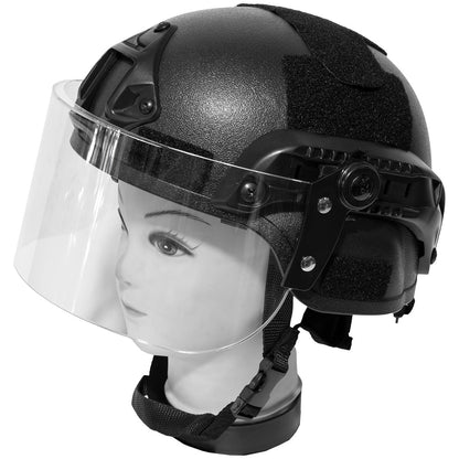 Casco Táctico + Visor Militar Policial Moto Airsoft Paintball