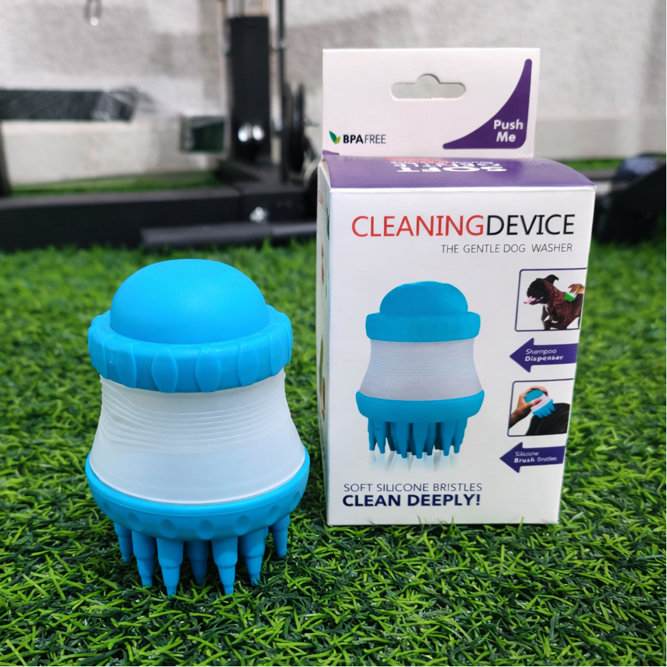 Cepillo Dispensador De Champú Para Mascotas – Masajeador De Silicona Suave Con Espuma Para Baño Cómodo Y Eficiente