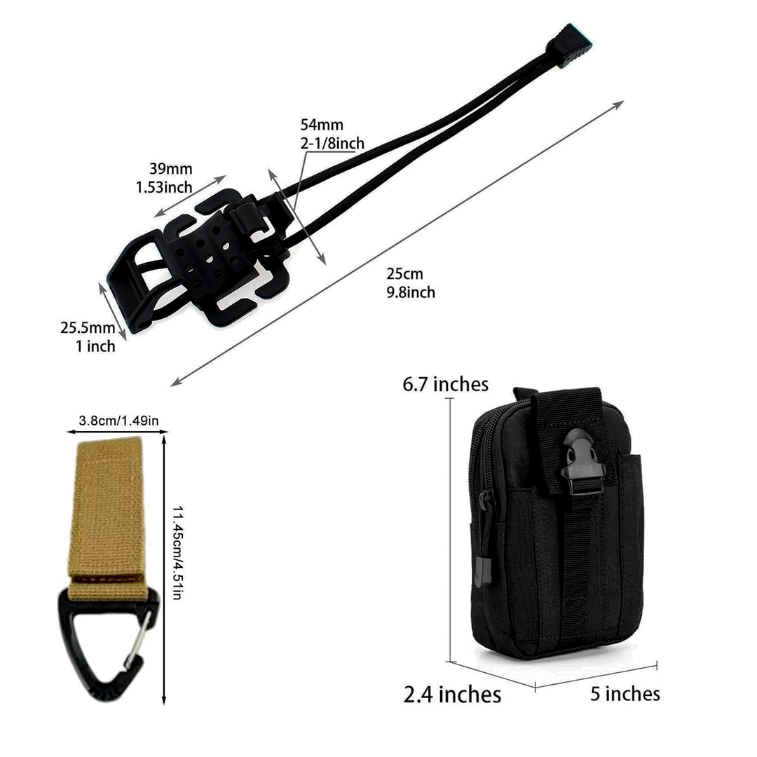 Mochila De Tanque Para Moto Con Sistema MOLLE – Arnés Ajustable Con Bolsas Y Accesorios Para El Motociclista