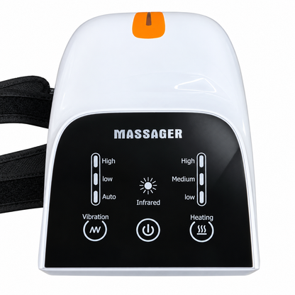 Masajeador De Rodilla Con Calor Y Vibración – Faja Eléctrica Recargable Con Correas Para Relajar