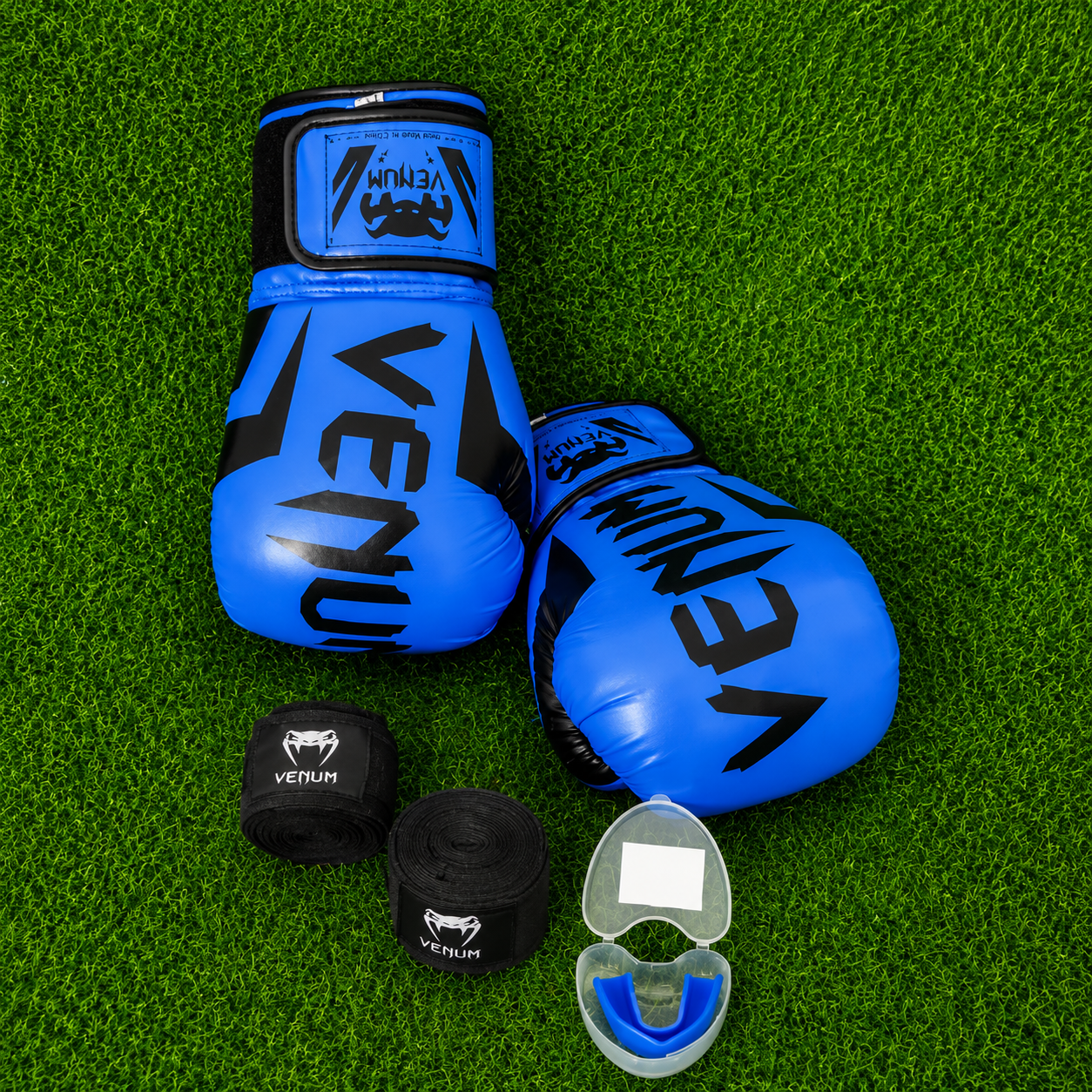 Combo Primer Round Venum – Guantes 12oz, Vendas De 5m Y Bucal, Kit Completo Para Empezar Box Y Muay Thai