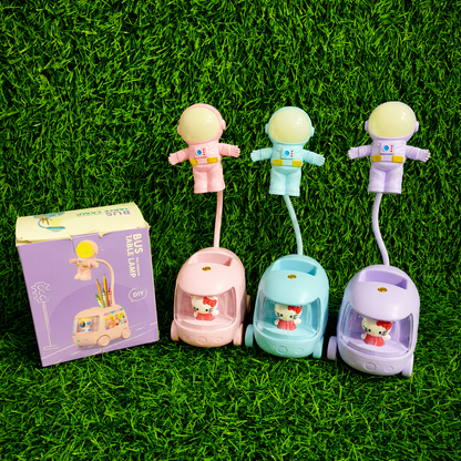 Lámpara Carrito Astronauta Con Figura Kawaii – LED Recargable Con 4 Modos De Luz Para Escritorio Infantil